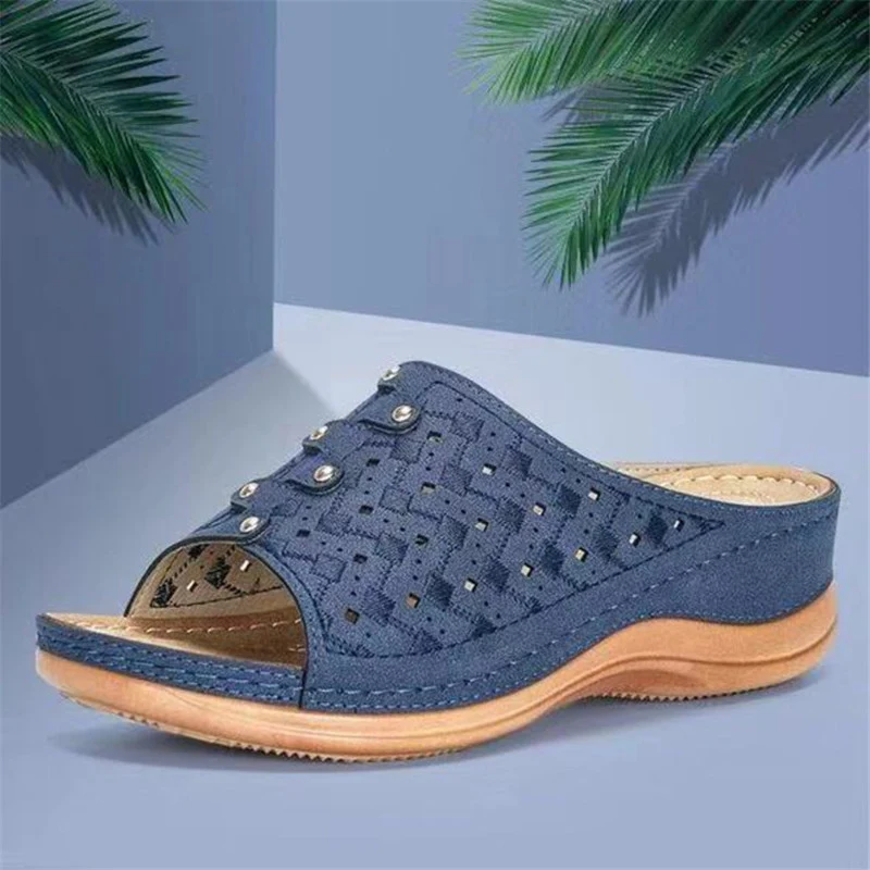 Damessandalen en Slippers met Helling en Dikke Zool Plus Size Casual Slippers voor Dames Comfortabel en Stijlvol — foto 6