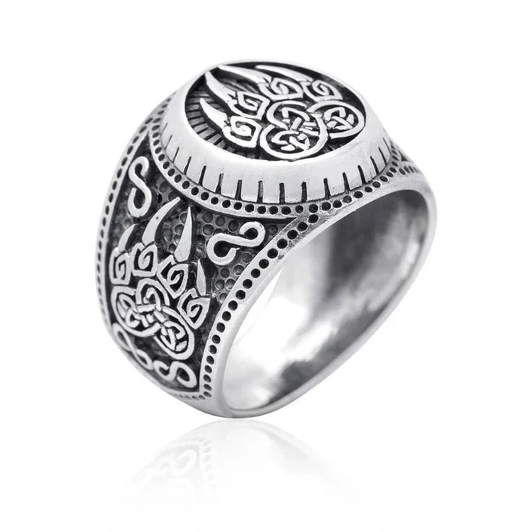 Title 1, Anillo punk de acero inoxidable para hombre, re...