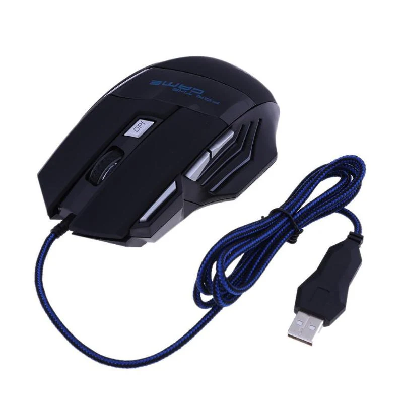 Title 10, Wired Gaming Mouse 5500DPI 7-Color LED Backligh...