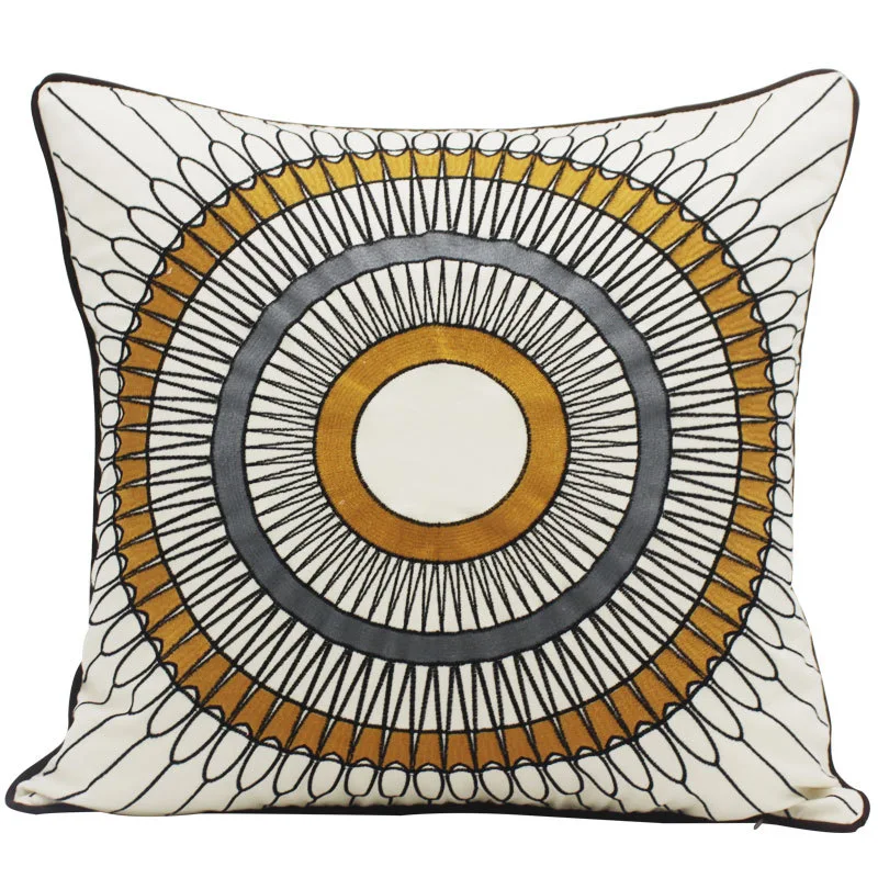 Capa de almofada bordada em veludo holandês, Série American Model, para quarto. Conforto e estilo para sua cama ou sofá. — foto 10