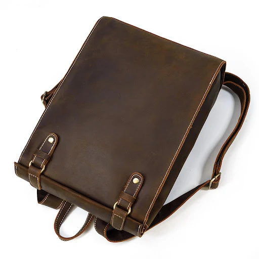 Title 12, Retro Rugzak Toplaag Leer Bagage Vrije tijd Ide...