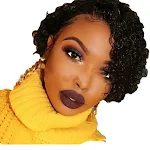 Peruca de cabelo natural curto com lace frontal Bob, cacheado, corte duende, HD transparente, circunferência 56cm. Look moderno e fácil de usar. — foto 2