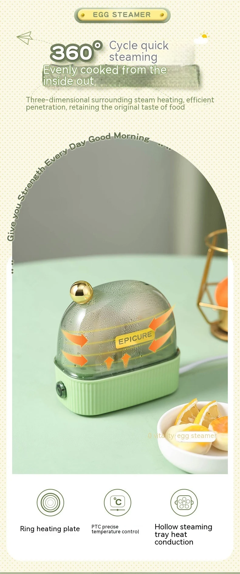 Title 7, Multi Functional Breakfast Mini Egg Steamer Kit...
