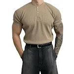 Plus Size Herren T-Shirt mit Kragen und lockerer Passform, kurzärmlig, lässig, ideal für den Sommer und Freizeit. — foto 2