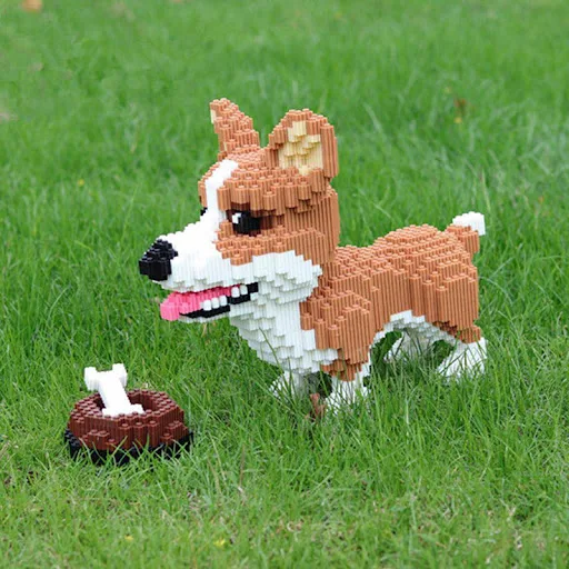Title 3, Mini small particle puzzle, assemble pet animal...
