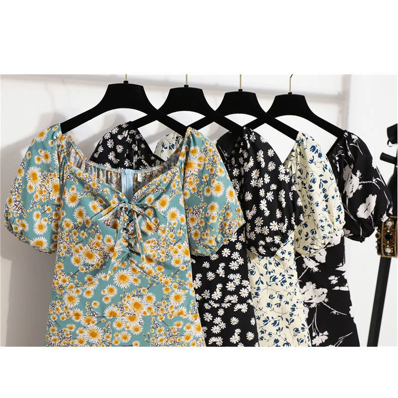 Title 10, Summer Puff Sleeve Waist Slimming Small Elegant...