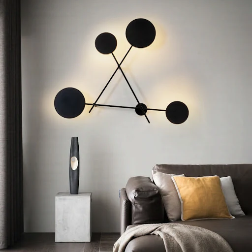 Title 2, Modern Nordic Industrial Style Triangular LED W...