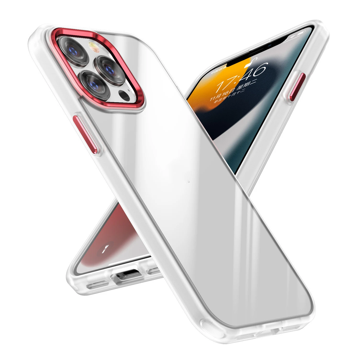 Title 5, Transparent Lens Metal Large Hole Phone Case. P...