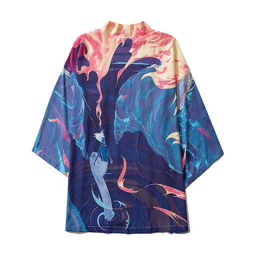 Title 5, Driekwart Mouwen Losse Robe Haori Jas Comfortab...