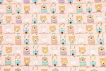 Tecido de algodão DIY fino e artesanal com estampa de animais fofos, ideal para artesanato, leve e perfeito para projetos criativos. — foto 5