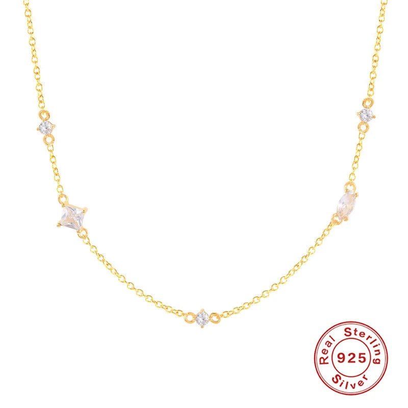 Colar Mini Clavícula Versátil em Prata 925, Personalidade Única, Leve e Ideal para Looks Clássicos e Modernos. — foto 2