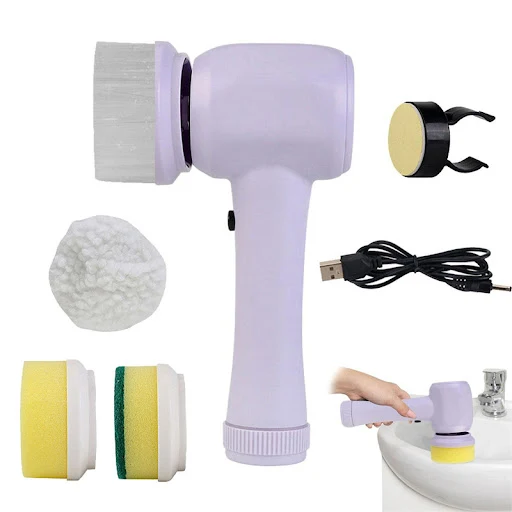 Title 1, 4 in 1 Electric Cleaning Brush Spinning Scrubbe...