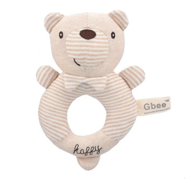Baby Rattle Plush Early Education Animal Toy Round Rattle Stick Baby Soothing Toy Soft Safe Easy Grip First Months — photo 7