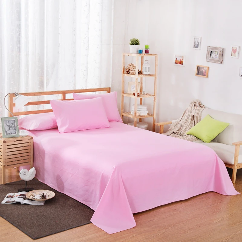 Lençóis de cama extras em poliéster e algodão de cor pura para hotel e casa. Conforto superior, durabilidade e toque suave para noites tranquilas. — foto 2