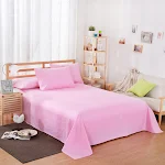 Lençóis de cama extras em poliéster e algodão de cor pura para hotel e casa. Conforto superior, durabilidade e toque suave para noites tranquilas. — foto 2
