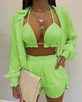Women's Solid Color Printed Three-Piece Suit offers elegant style and versatility. Comfortable, perfect for any occasion — photo 12