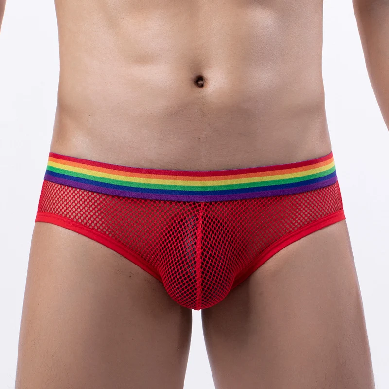 Intimo Boxer da Uomo con Cintura a Rete Arcobaleno, Traspirante e Confortevole. Perfetto per l'Estate, Offre Stile e Comfort Ottimale. — foto 6