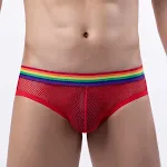 Intimo Boxer da Uomo con Cintura a Rete Arcobaleno, Traspirante e Confortevole. Perfetto per l'Estate, Offre Stile e Comfort Ottimale. — foto 6