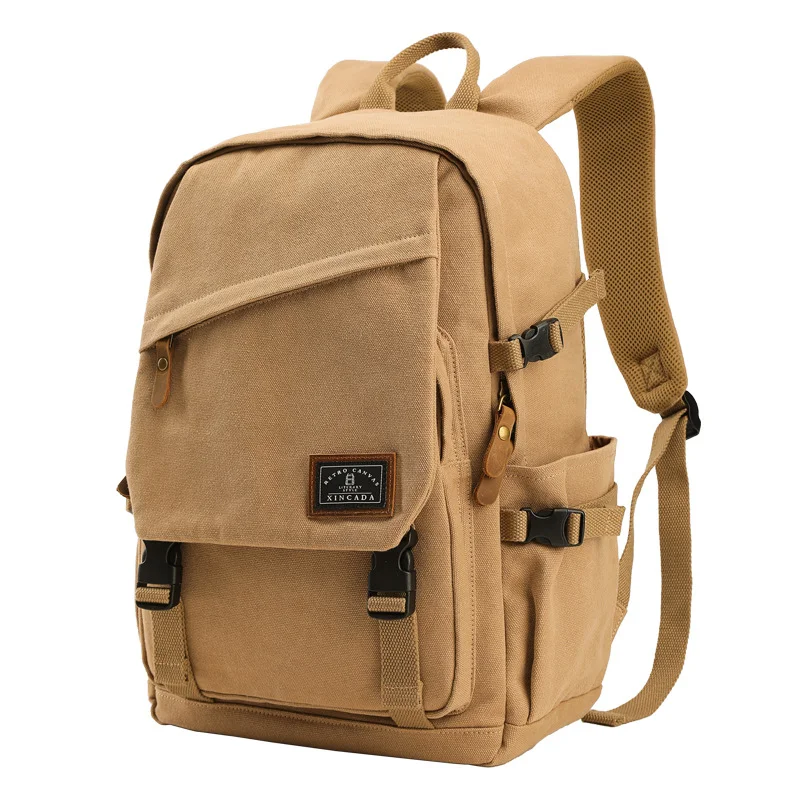 Title 1, Large Capacity Canvas Backpack With Cover for T...