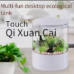 Round colorful lights desktop fish tank mini fighting fish tank small gold fish tank lighting filter oxygen aquarium acc — photo 6