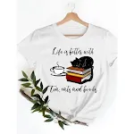 Funny cat animal sweet 90s summer spring short sleeve T-shirt, Lee style, perfect for women and girls for a cute and fun — photo 3