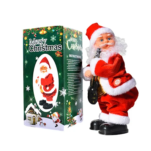 Title 5, Enfeite de Natal elétrico Papai Noel com música...
