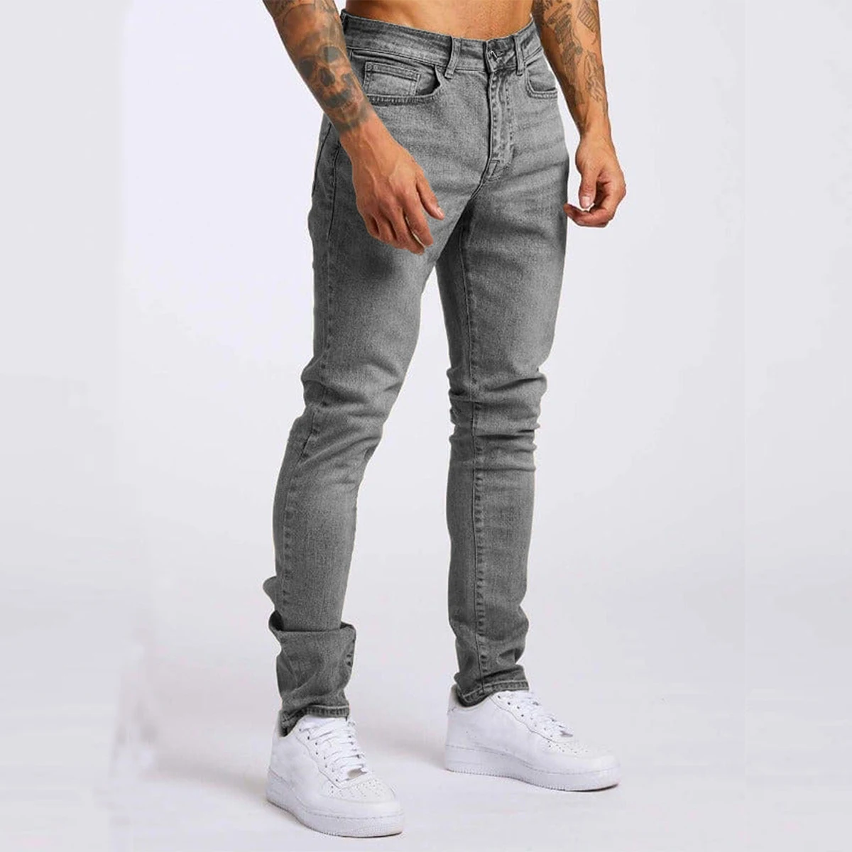 Men's Fashion Casual Slim Fit High Waist Jeans. Comfortable and Stylish, Perfect for Everyday Wear. Achieve a Modern Loo — photo 7