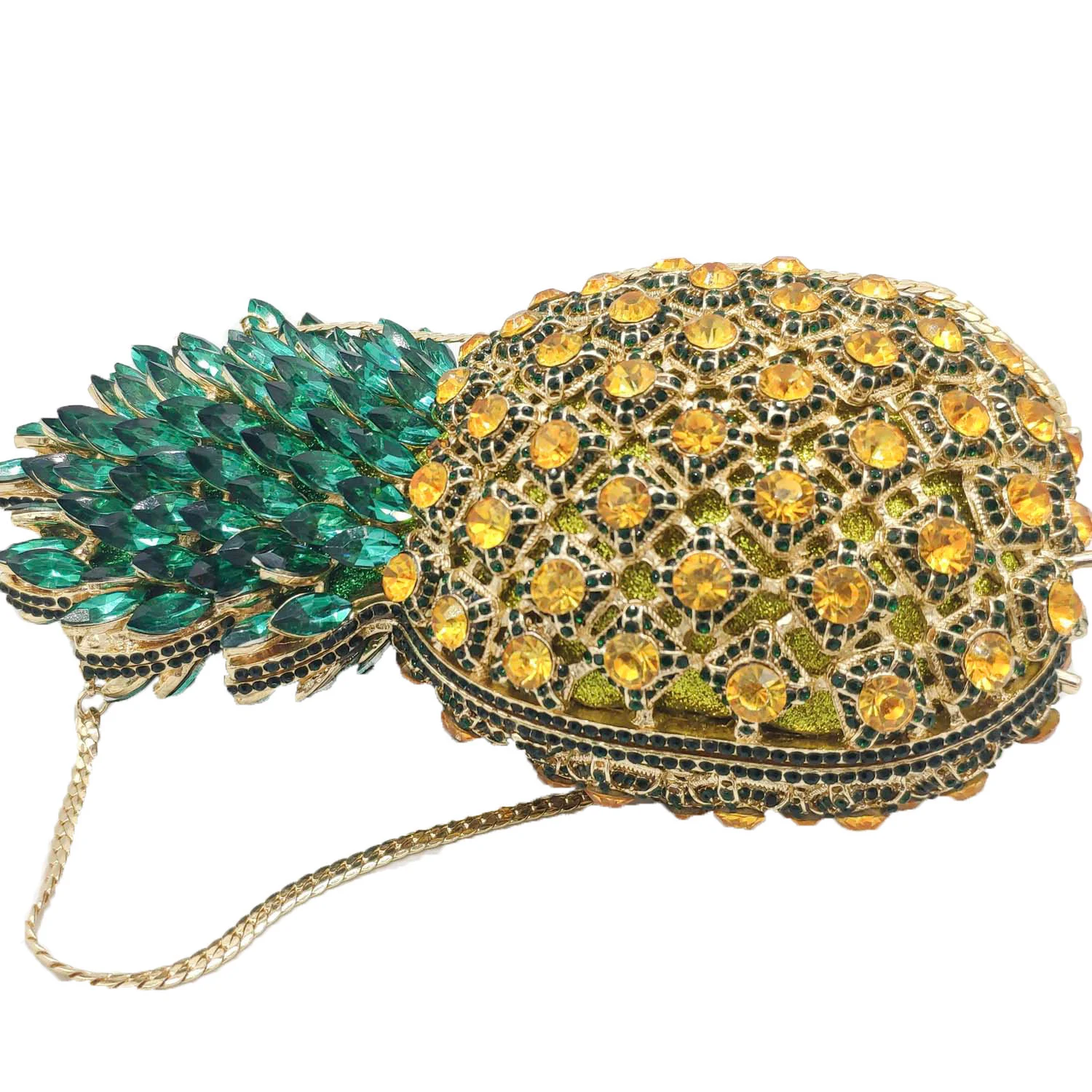 Title 4, Clutch de Banquete com Strass de Abacaxi Bolsa ...