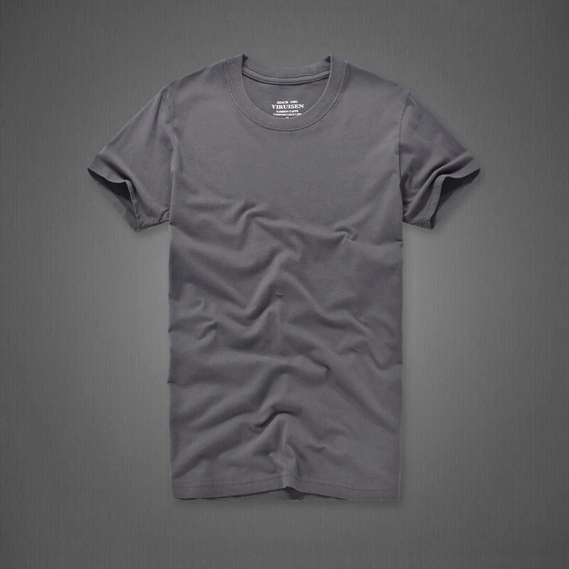 Title 8, European and American mens solid color cotton ...