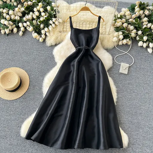 Title 3, French Waist-tight Temperament Puffy Wide-hem D...