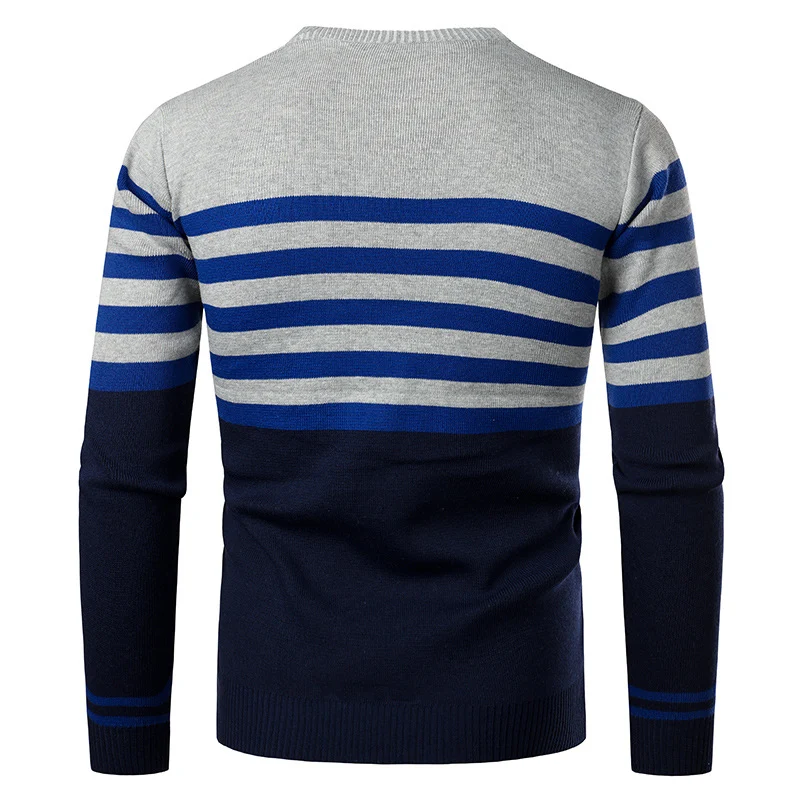 Men's Crew Neck Pullover Casual Knit Sweater for everyday wear. Comfortable, versatile and stylish for a relaxed look, p — photo 2