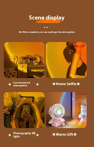 Title 6, Sunset Projection Rainbow Sunset Ambience Light...