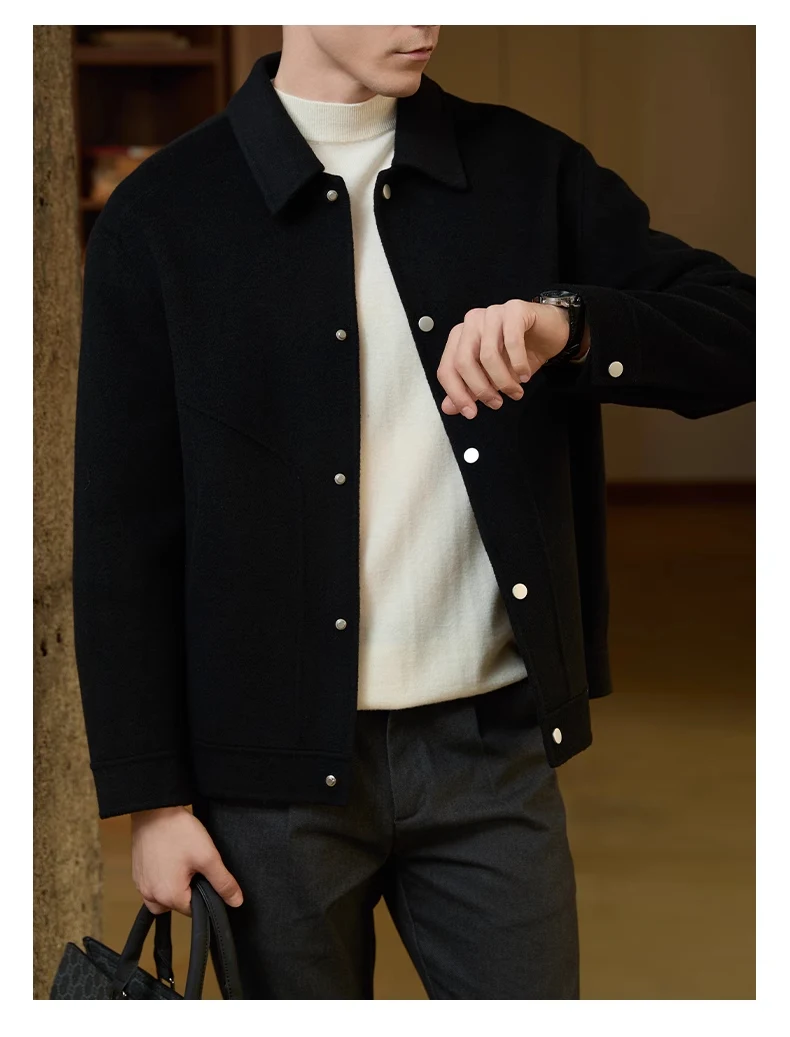 Title 8, Mens Wool Coat Autumn and Winter High-Sense Do...