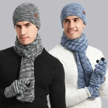 Title 6, Conjunto de três peças de inverno, cachecol, go...