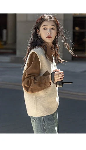 Title 19, Hong Kong Style Top Vintage Long Sleeve Shirt C...