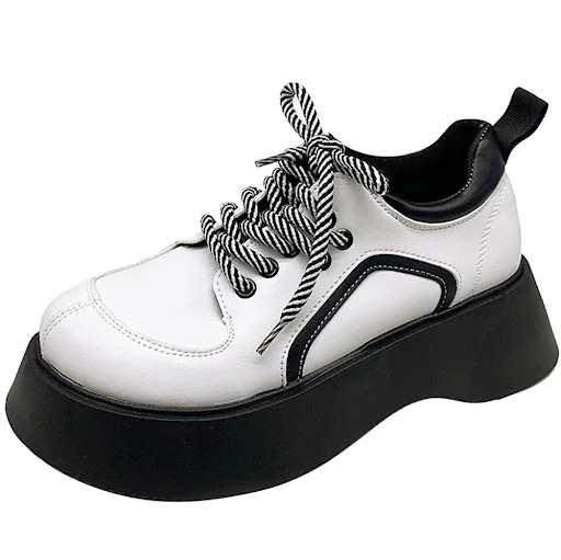 Title 5, Retro Lace-up Ugly And Cute Shoes Trifle Platfo...