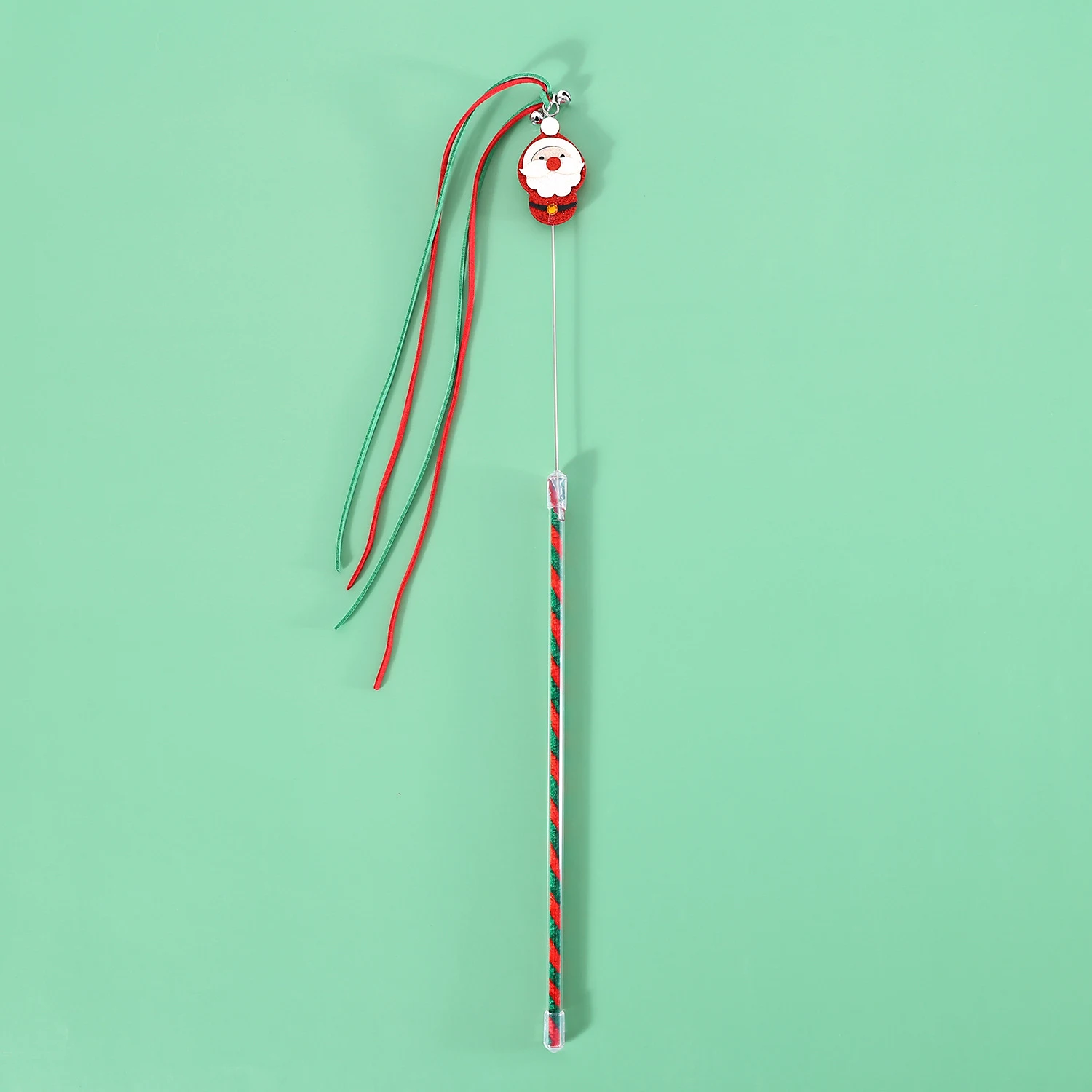 Christmas Cat Teaser Toy with Tassel, Sound, and Bell. Interactive fun, encourages play and interaction. Perfect gift fo — photo 3