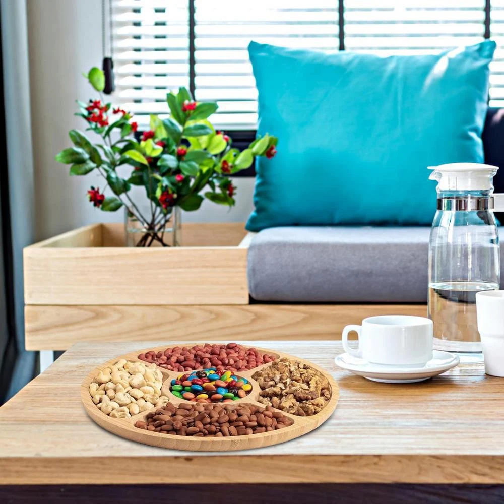 Title 5, Bamboo Nut Storage Tray Split Tray Perfect for ...