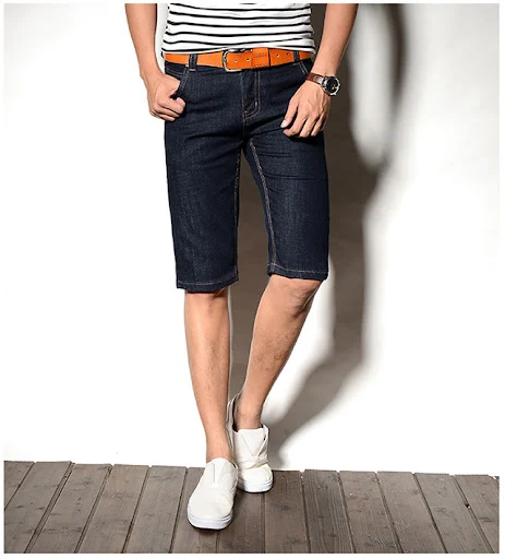 Title 7, Mens denim shorts, straight and loose, providi...