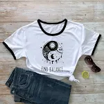 T-shirt per il commercio estero Il mondo ha maniche corte con lettere europee e americane più grandi — foto 6