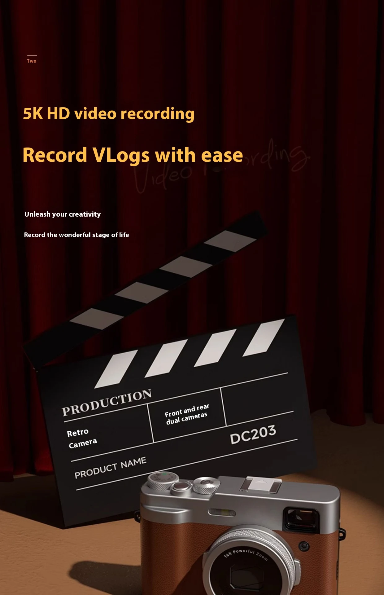 Title 4, 5K HD Digital Camera Front And Rear Dual Camera...