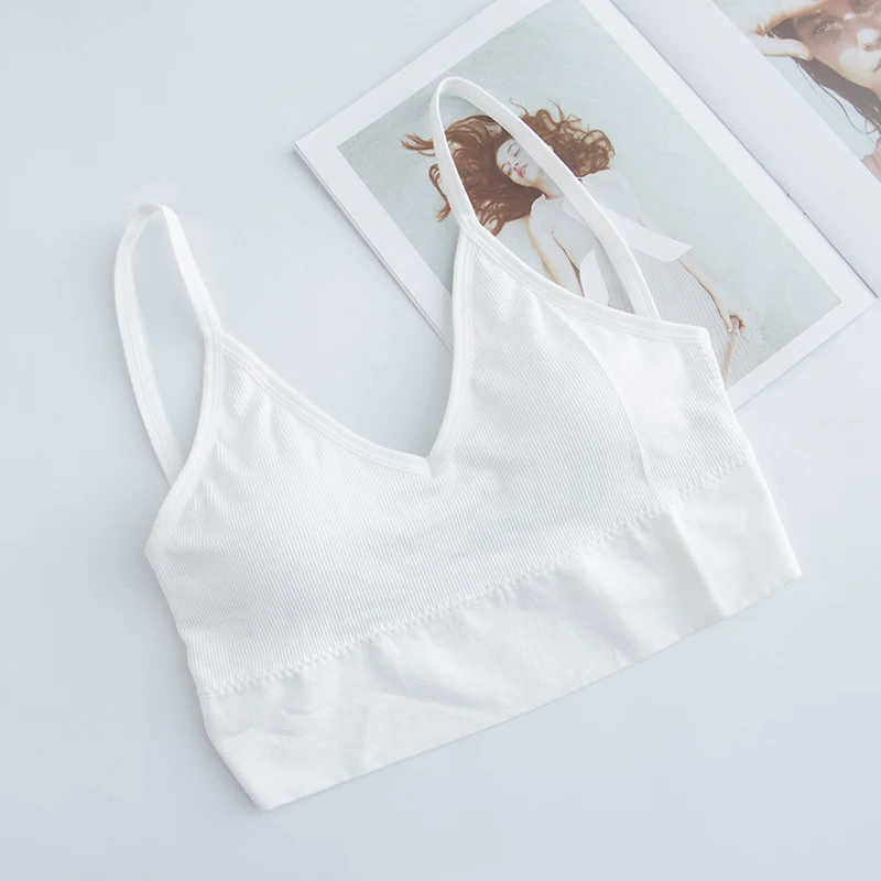 Title 3, Student tube top sling bra with pads, providing...