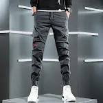 Men's Slim Fit Overalls Casual Bundle Elastic Waist Long Pants. Comfortable, stylish, and perfect for everyday wear and — photo 5