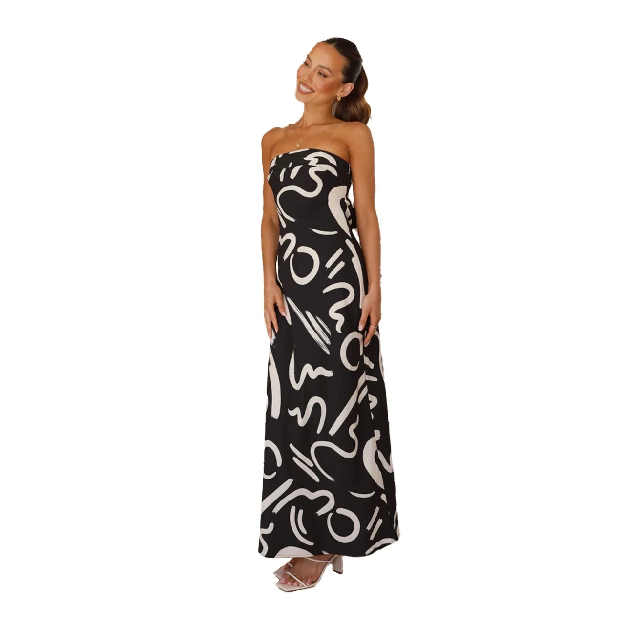 Title 5, Womens Fashion Printing Tube Top Backless Sexy...