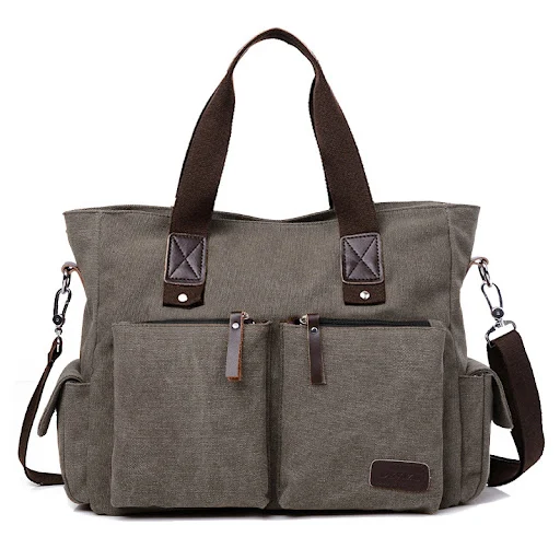 Title 3, Bolsa mensageiro de lona masculina casual. Perf...