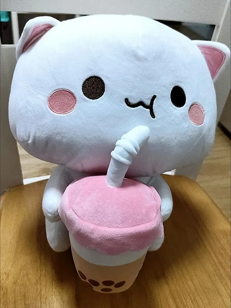 Pelúcia de Gato Pêssego 30cm Boneca de Gato Fofa Perfeita para Abraçar e Decorar Ótimo Presente para Crianças e Amantes de Gatos — foto 12
