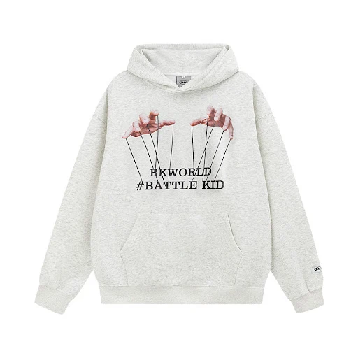 Title 2, Fluweel gevoerde hoodie met letterprint en hand...
