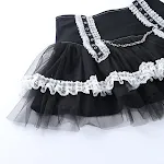 Sexy mesh rok met contrasterend kant en stiksels voor een gedurfde en elegante look. Pronk met je benen en straal sensualiteit uit. — foto 3