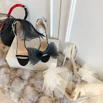 Open Toe Mesh Bow Hollow One-button Sandals. Lightweight and breathable, these sandals offer comfort and style, perfect — photo 5