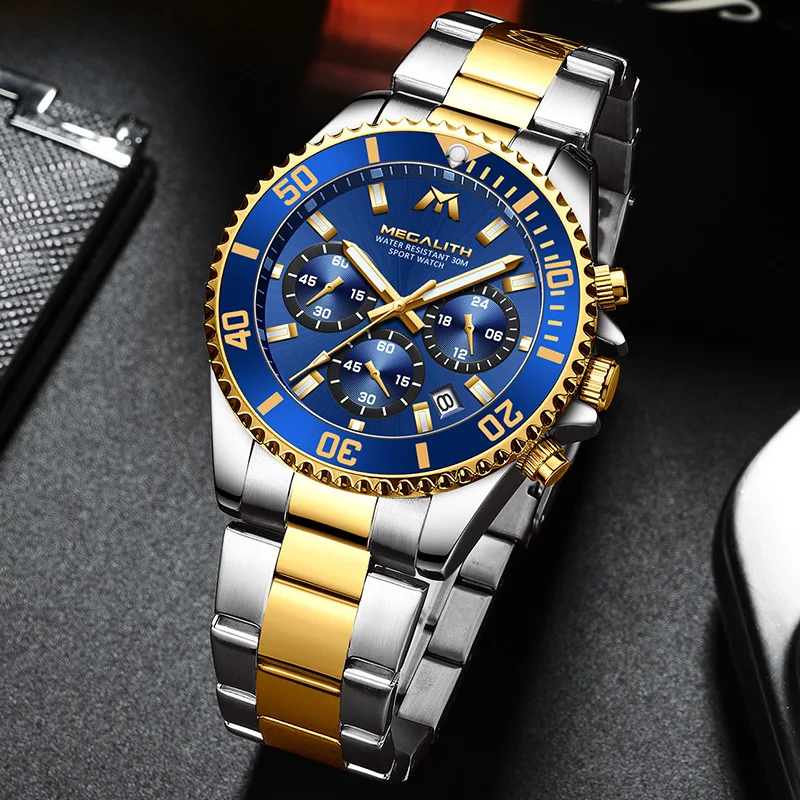 Relógio masculino de seis pinos e três olhos, para todas as ocasiões. Design elegante e funcional, ideal para homens que buscam estilo e praticidade. — foto 6